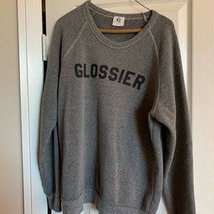 Glossier Grey Large Crew Neck Sweatshirt